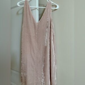 LOFT Elegant light pink-cream Velvet Dress